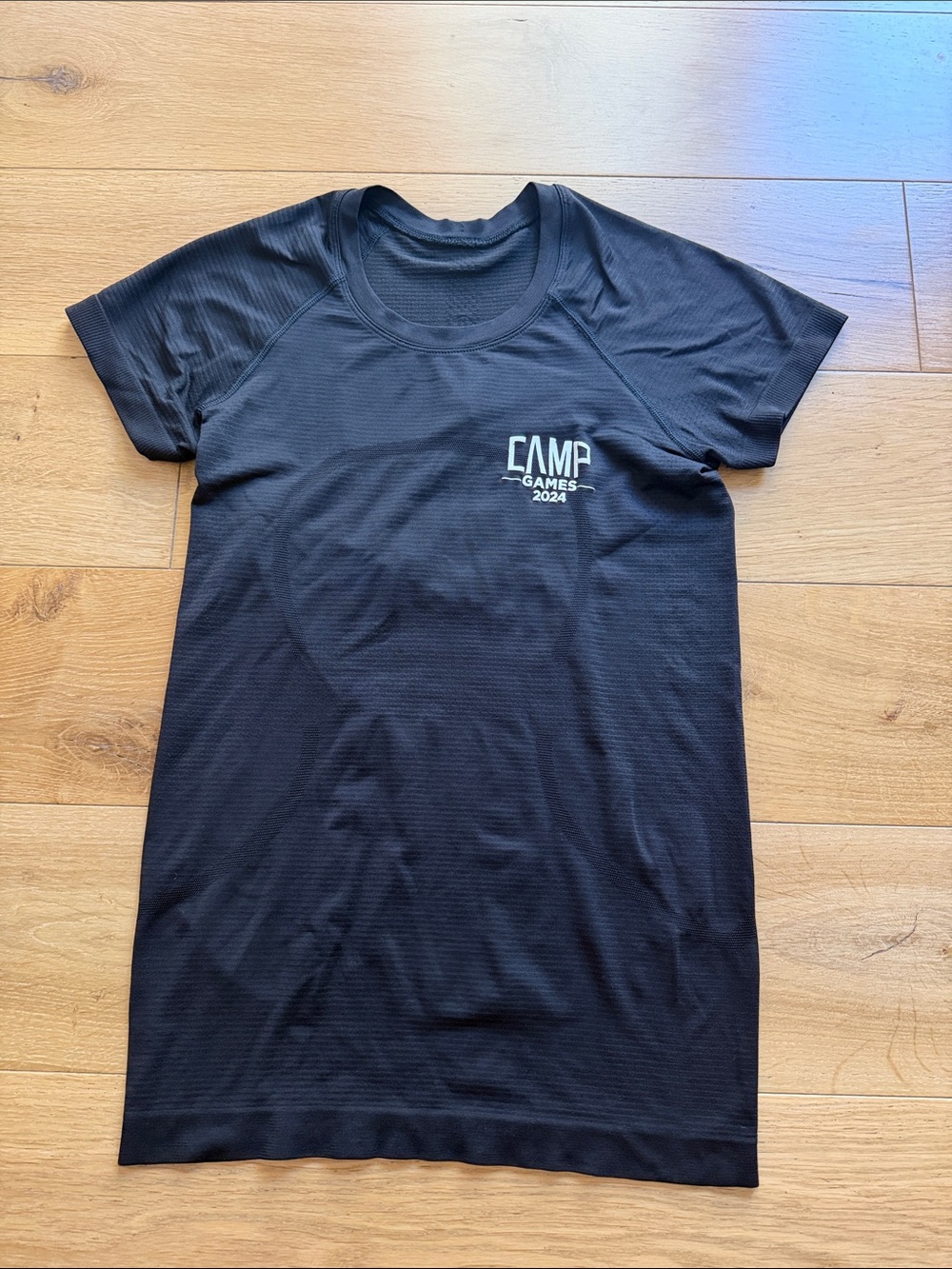 Lululemon Swiftly Tech 2.0 hip length custom Camp Games 2024 shirt